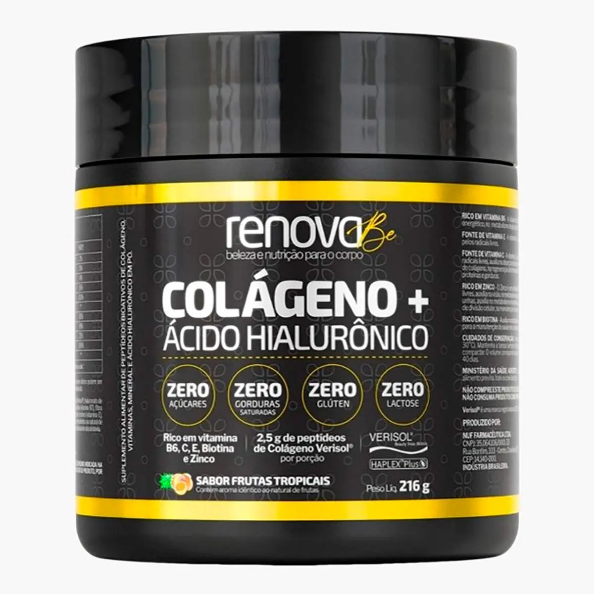 Colágeno ácido Hialurônico Sabor Frutas Tropicais Renova Be 216g