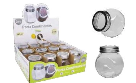 Porta Condimentos Vidro Baleiro 180ml