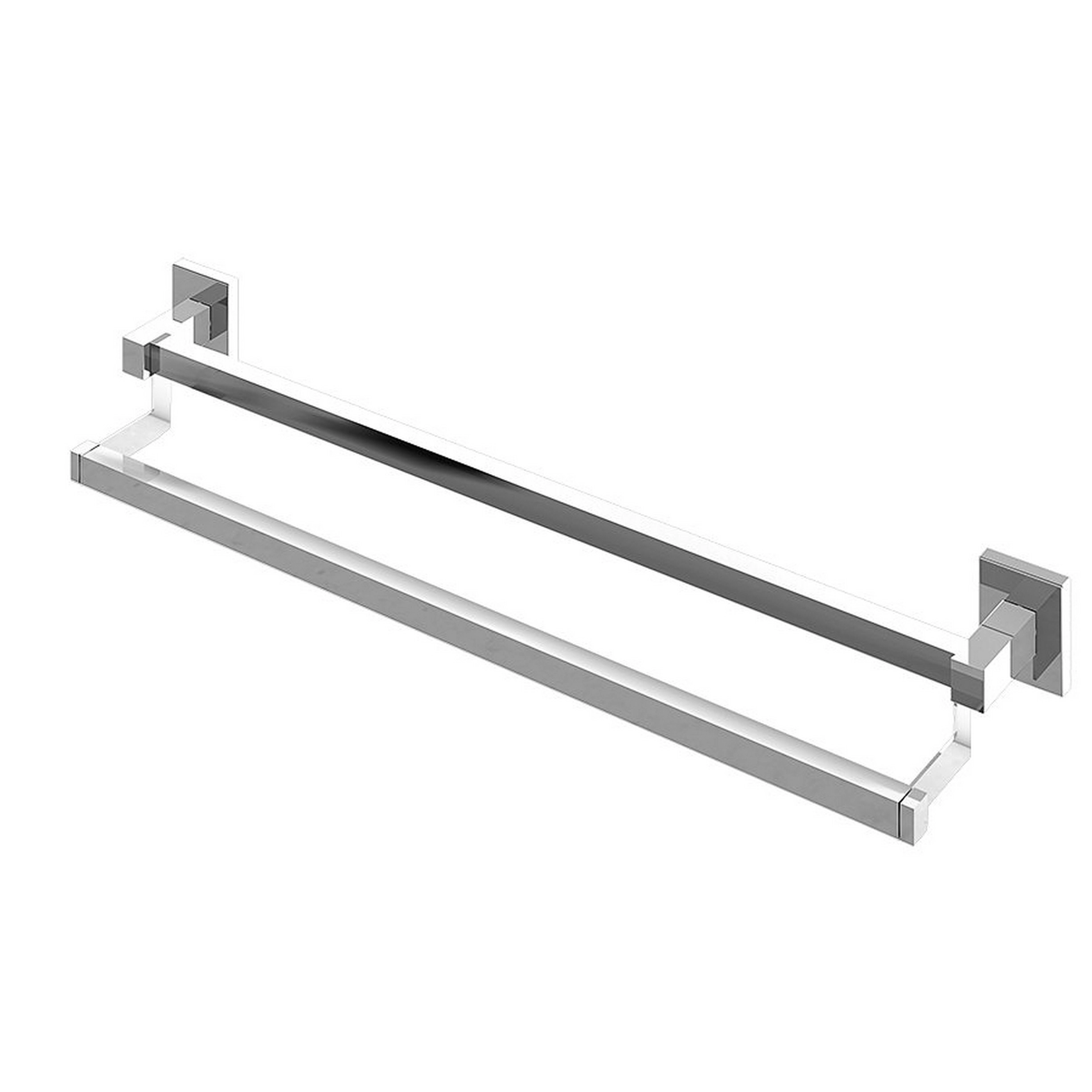 Porta Toalha Duplo Cromado Reto Para Banheiro E Lavabo Fani Versata 4900 C120