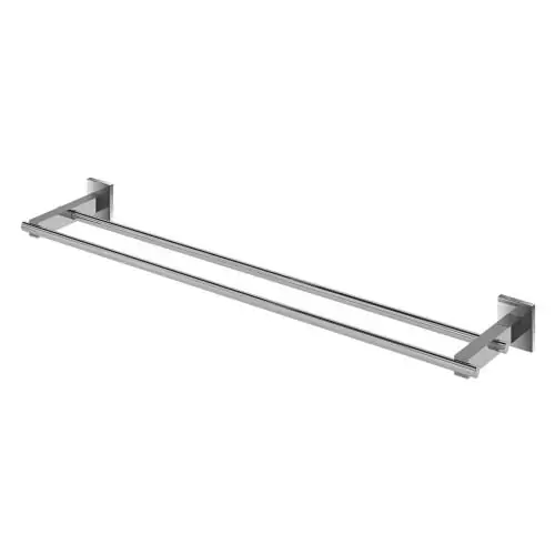 Porta Toalha Duplo Cromado Reto Para Banheiro E Lavabo Fani átrio 4900 C325
