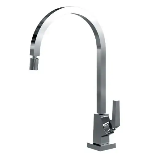 Torneira De Mesa Cromada Para Cozinha Bica Móvel 360° Arejador Articulável Fani Bella Clássica 1166