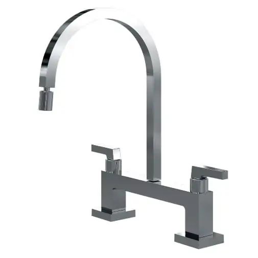 Misturador De Mesa Para Cozinha Cromado Bica Móvel 360° Arejador Articulável Fani Bella Clássica 125