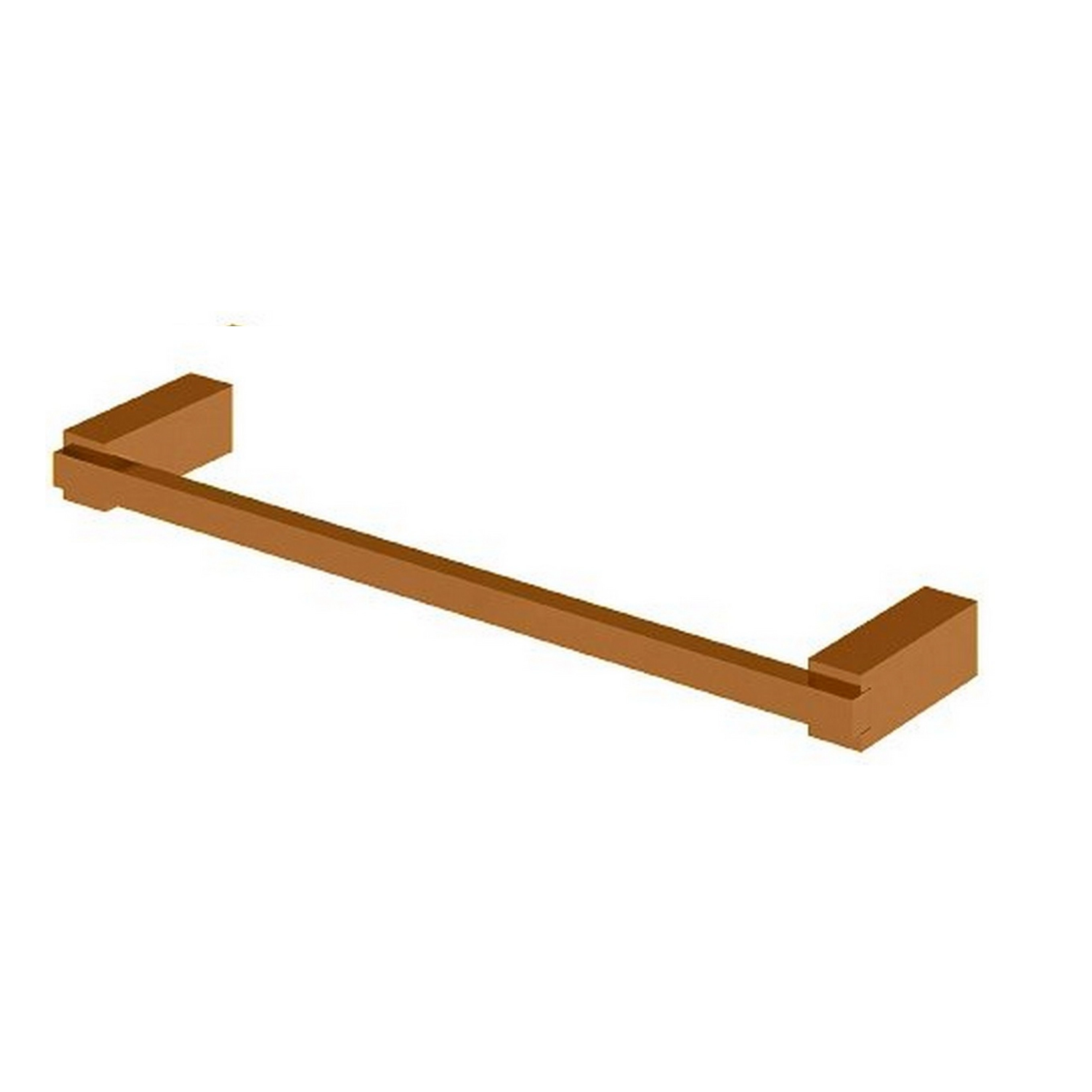 Porta Toalha Reto Curto 30 Cm Quartzo Rose Gold Fani