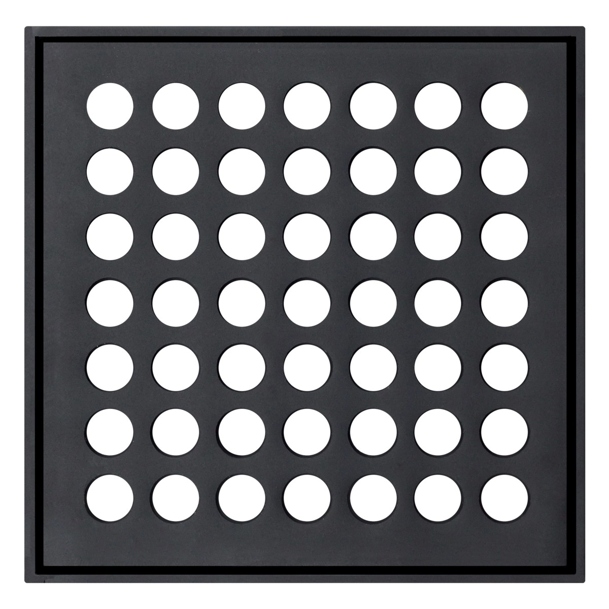 Grelha Ralo Quadrado Grande 15x15 Preto Fosco Fani