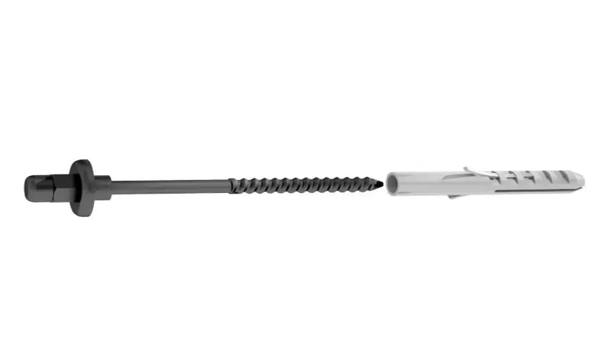 Parafuso Fixação Com Bucha 10mm Para Vaso Preto Fosco Fani 130 Bk 2 Unidades