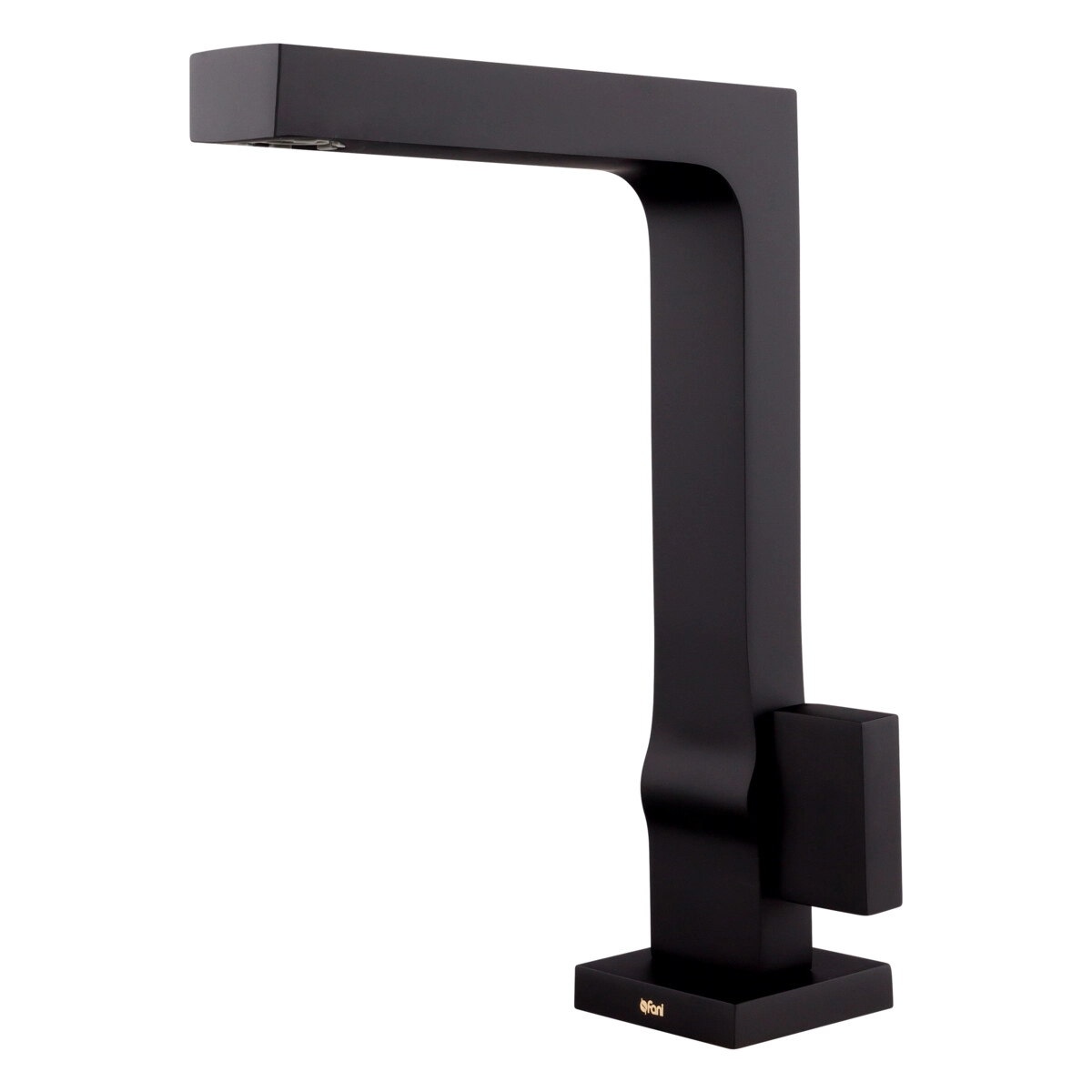 Torneira De Mesa Preta Fosca Para Banheiro E Lavabo Fani Horus 1195 Bk450 Dn 15 1/2