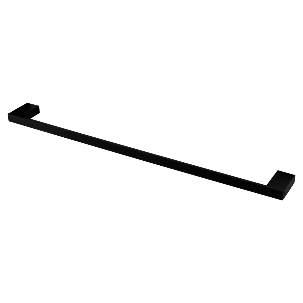 Porta Toalha Preto Fosco Reto Para Banheiro E Lavabo Fani Horus 4400 Bk450