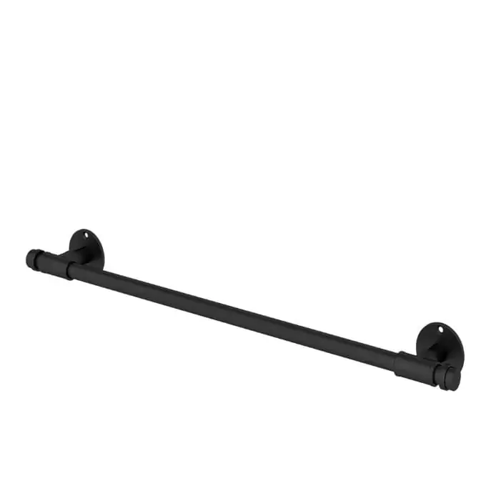 Porta Toalha Preto Fosco Para Banheiro E Lavabo Fani Living 4400 Bk700