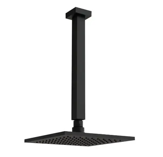 Chuveiro Articulado De Teto Preto Fosco Fani Versata 3100 Bk120
