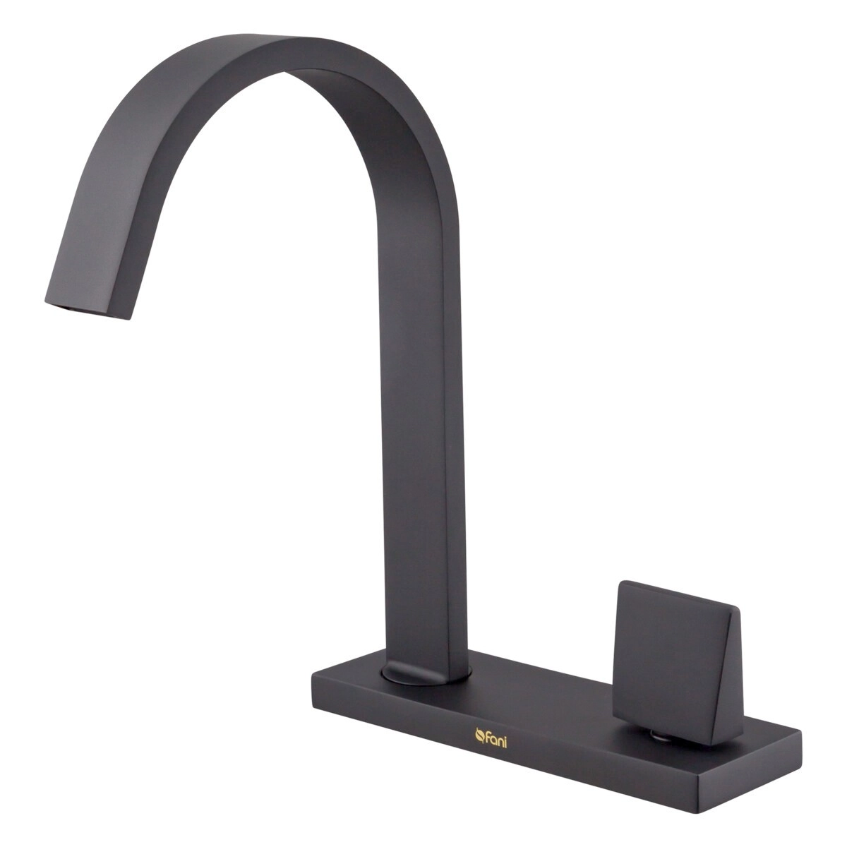 Torneira De Mesa Preta Fosca Para Banheiro E Lavabo Fani Prima 1185 Bk210 Dn 15 1/2