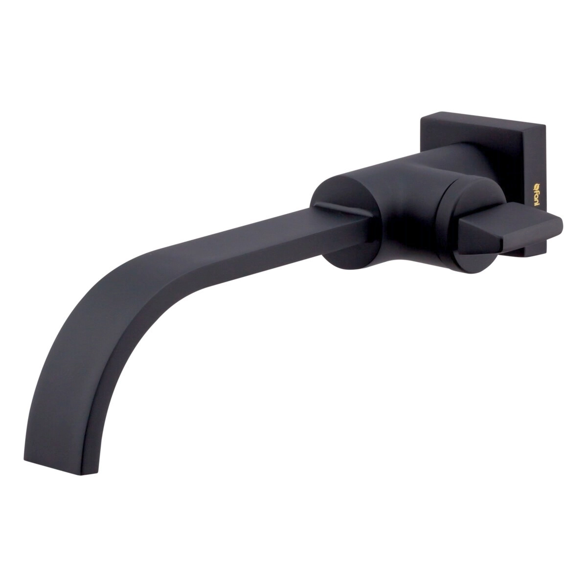 Torneira De Parede Preta Fosca Para Banheiro E Lavabo Fani Prima 1199 Bk210 Dn 15 1/2