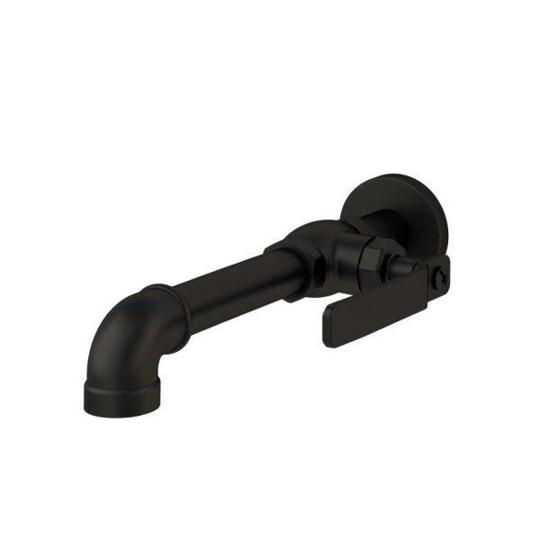Torneira De Parede Preta Fosca Para Banheiro E Lavabo Fani Living Clássica 1199 Bk702 Dn 15 1/2