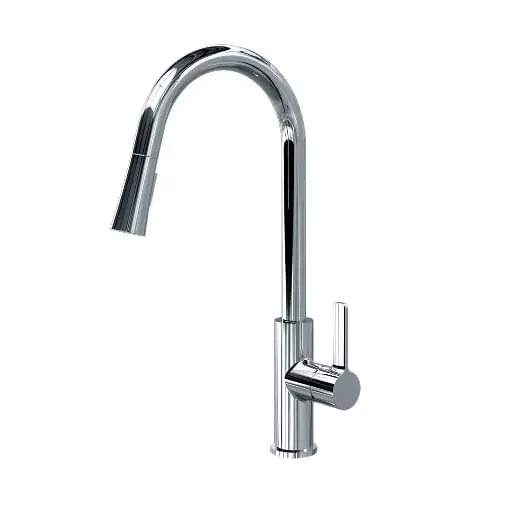 Misturador Monocomando De Mesa Para Cozinha Cromado Bica Alta Móvel Flexível Fani Gourmet 6256 C608