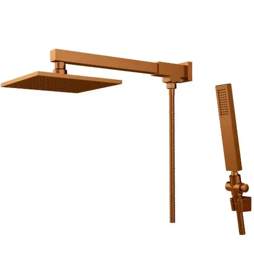 Chuveiro Articulado De Parede Com Desviador Flexível 1,8m Rosso Vecchio Fani Versata 3300 Rv120