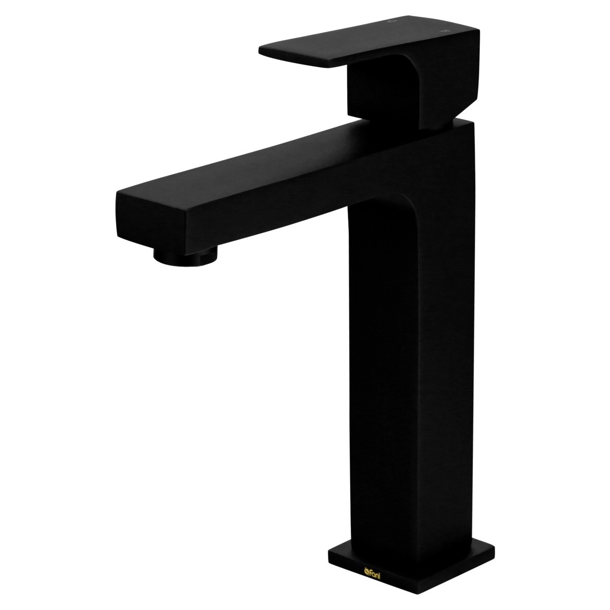 Misturador Monocomando De Mesa Para Banheiro E Lavabo Preto Fosco Bica Média Fani Retta 6876 Bk330 D