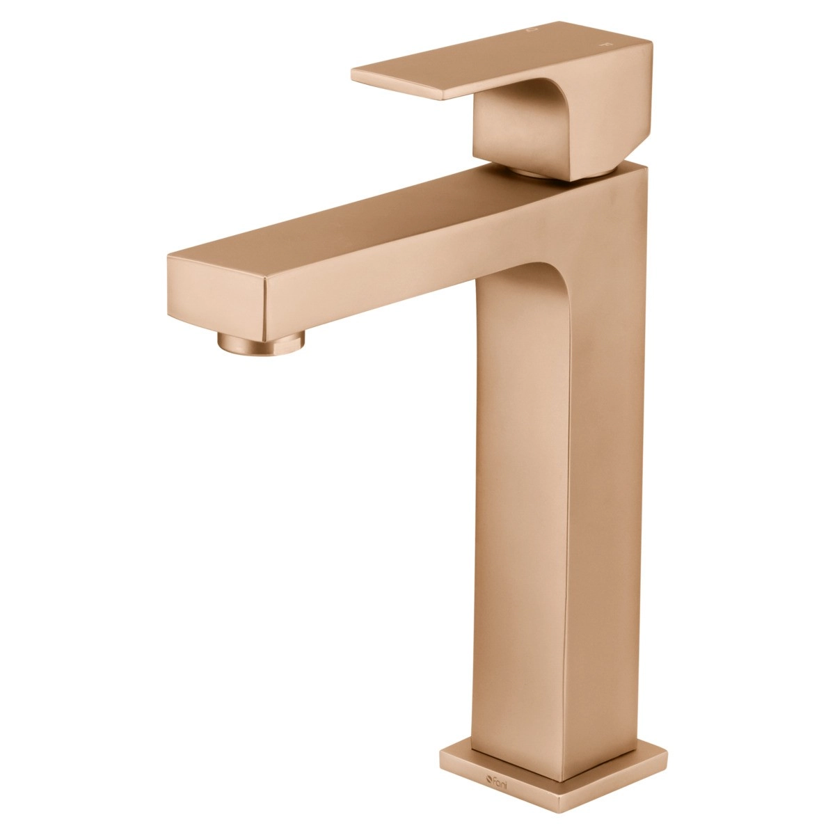 Misturador Monocomando De Mesa Para Banheiro E Lavabo Champanhe Bica Média Fani Retta 6876 Ch330 Dn