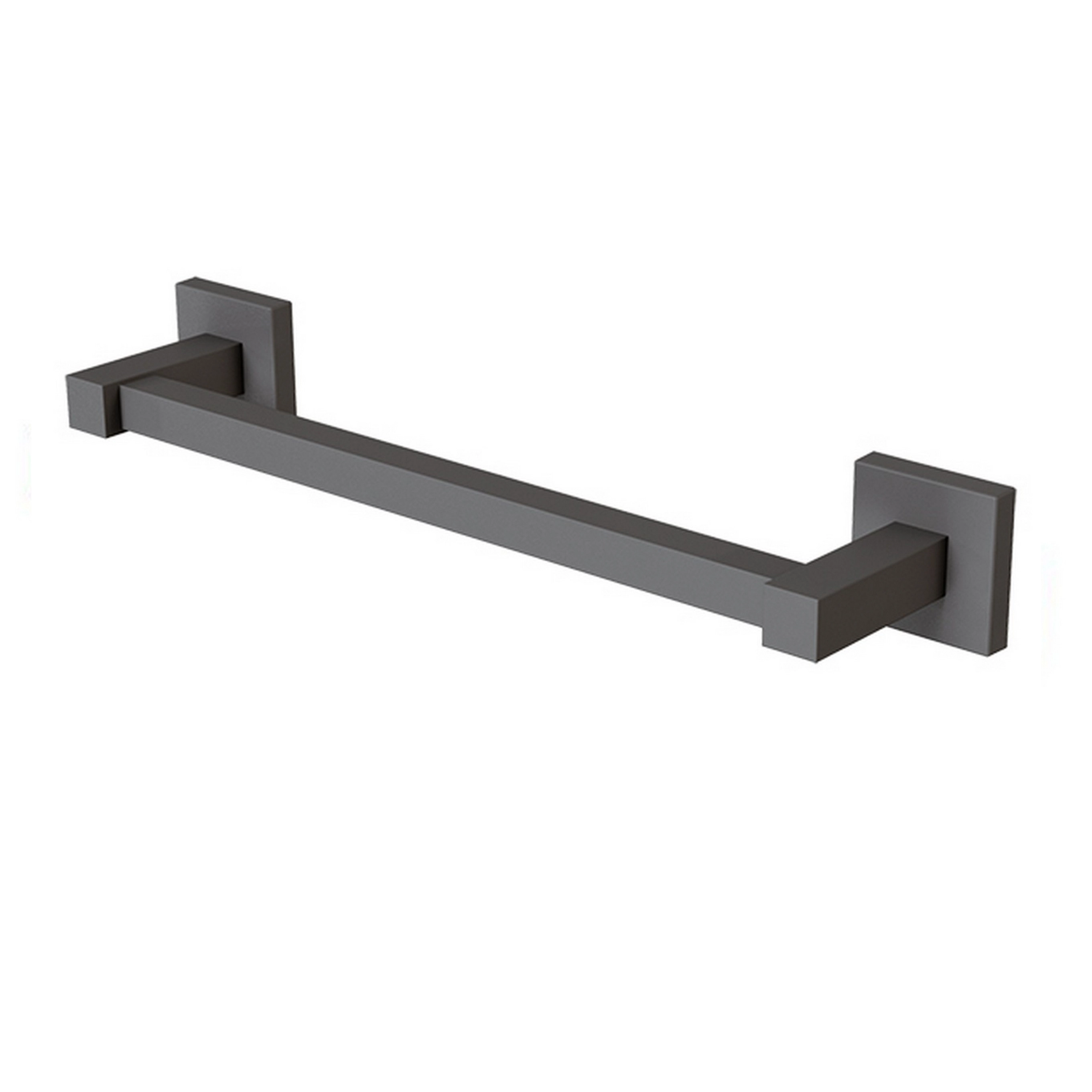 Porta Toalha Reto Curto 30 Cm Versata Preto Fosco Fani