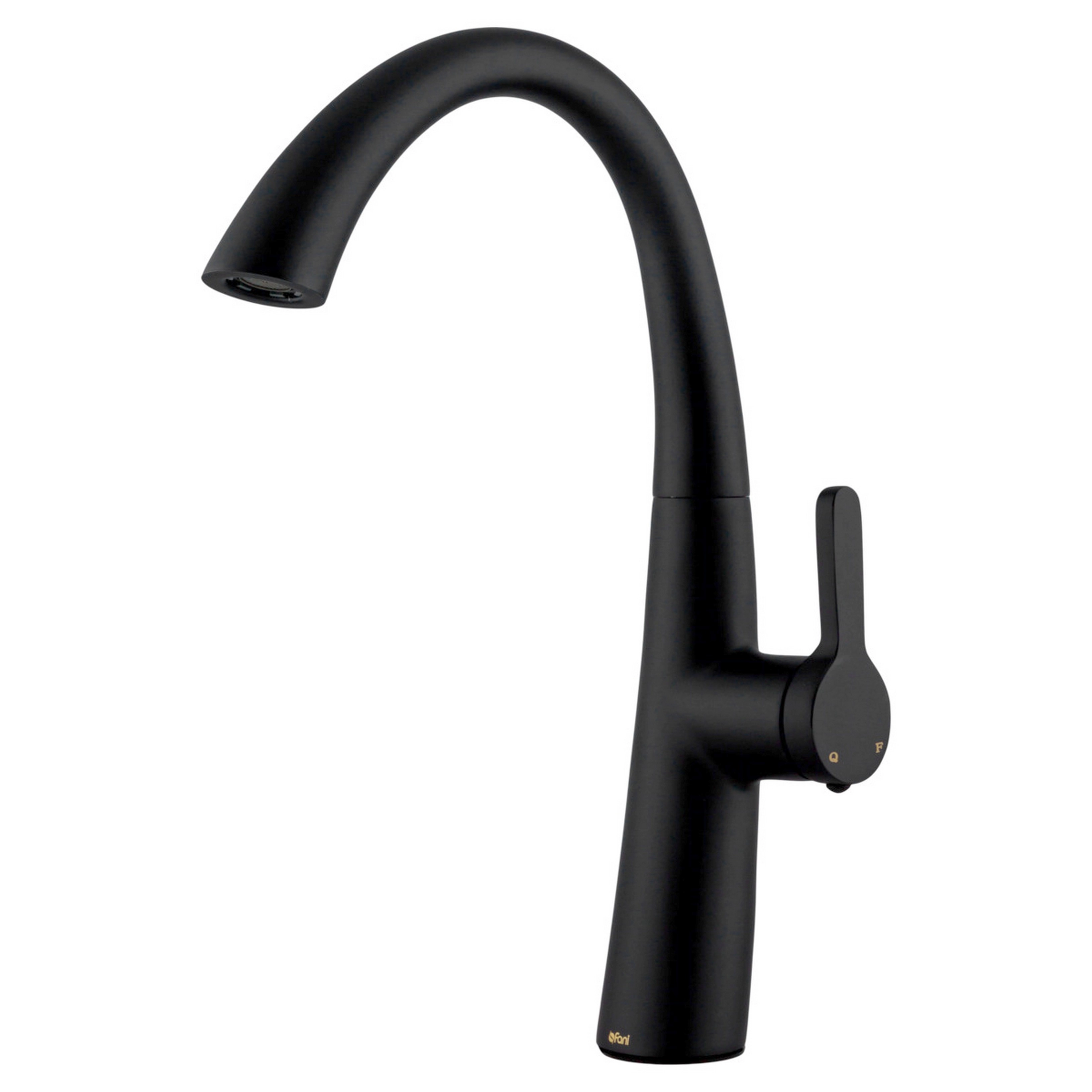 Misturador Monocomando De Mesa Para Cozinha Preto Fosco Bica Alta Móvel Fani Kitchen 6256 Bk674 Dn 1
