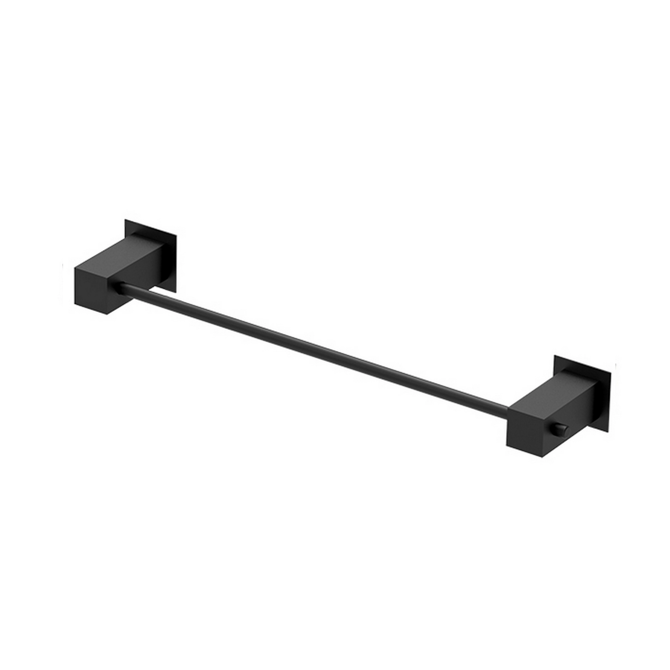 Porta Toalha Reto Curto 30 Cm Bella Preto Fosco Fani