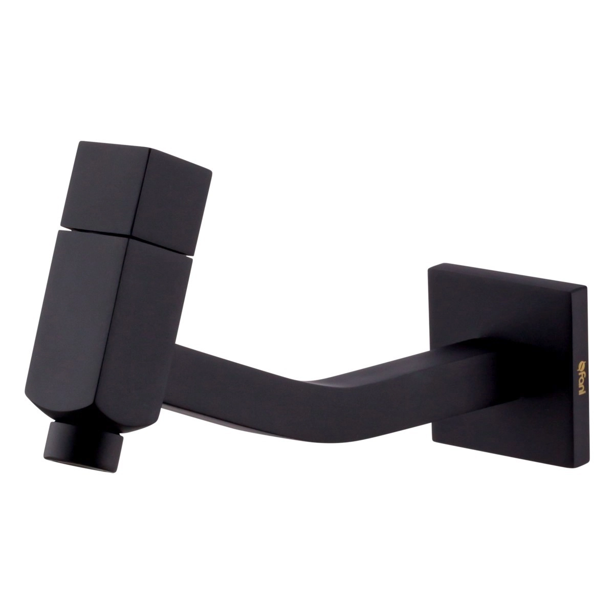 Torneira De Parede Preta Fosca Para Banheiro E Lavabo Fani Hera 1199 Bk105 Dn 15 1/2 Ou Dn 20 3/4