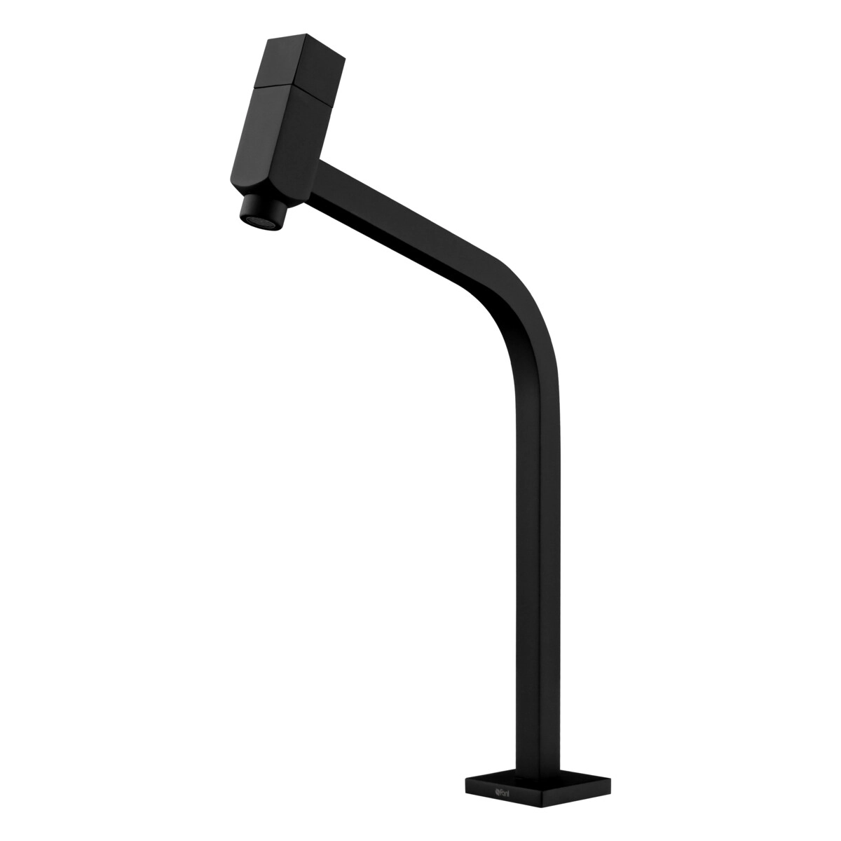 Torneira De Mesa Preta Fosca Para Banheiro E Lavabo Bica Alta Fani Hera 1208 Bk105 Dn 15 1/2
