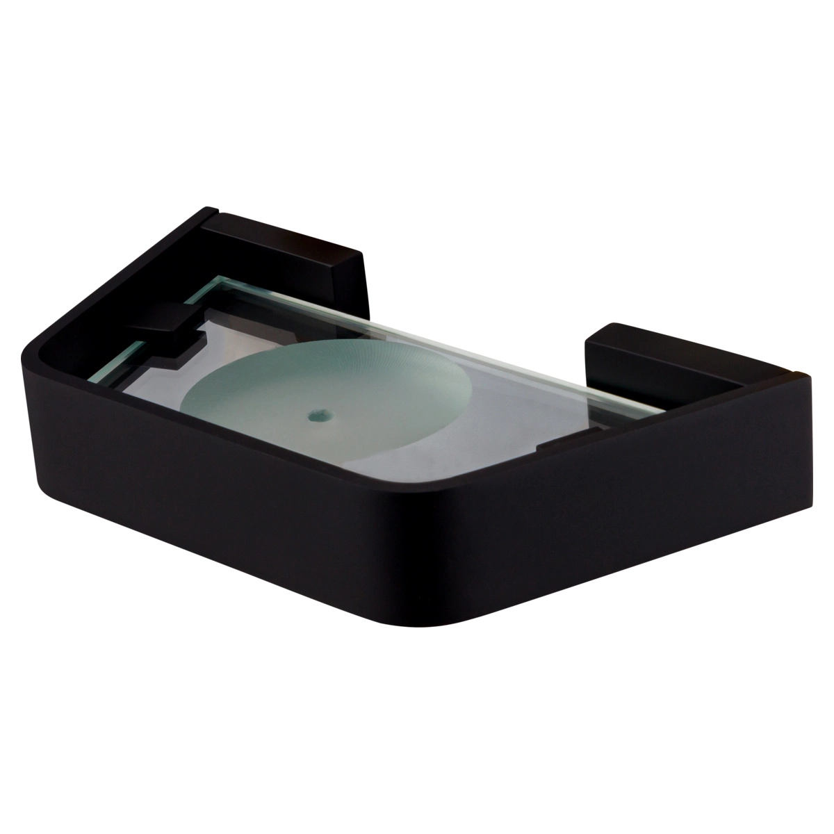 Saboneteira De Parede Para Banheiro E Lavabo Preta Fosca Fani Essence 4100 Bk420