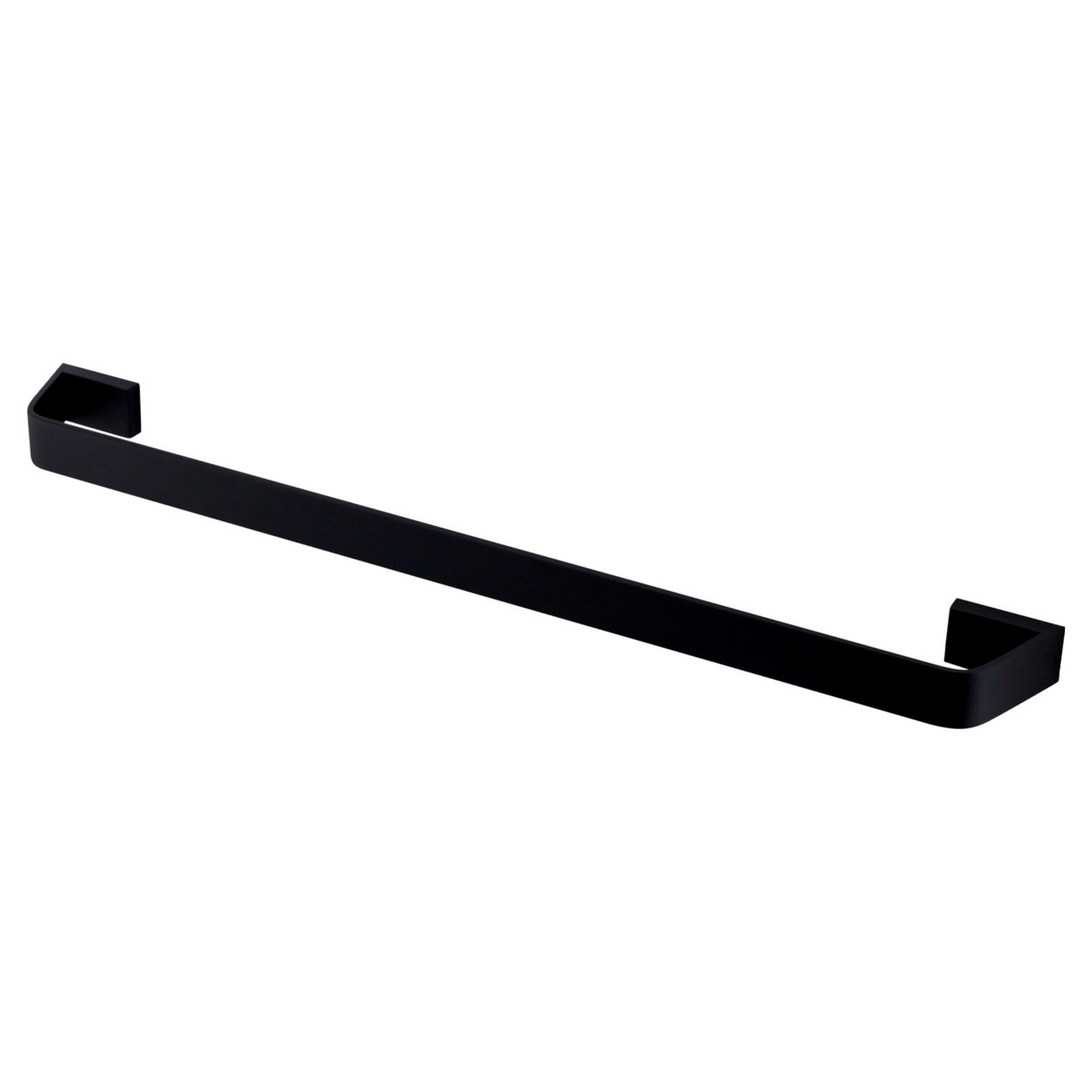 Porta Toalha Preto Fosco Reto Barra Para Banheiro E Lavabo Fani Essence 4400 Bk420