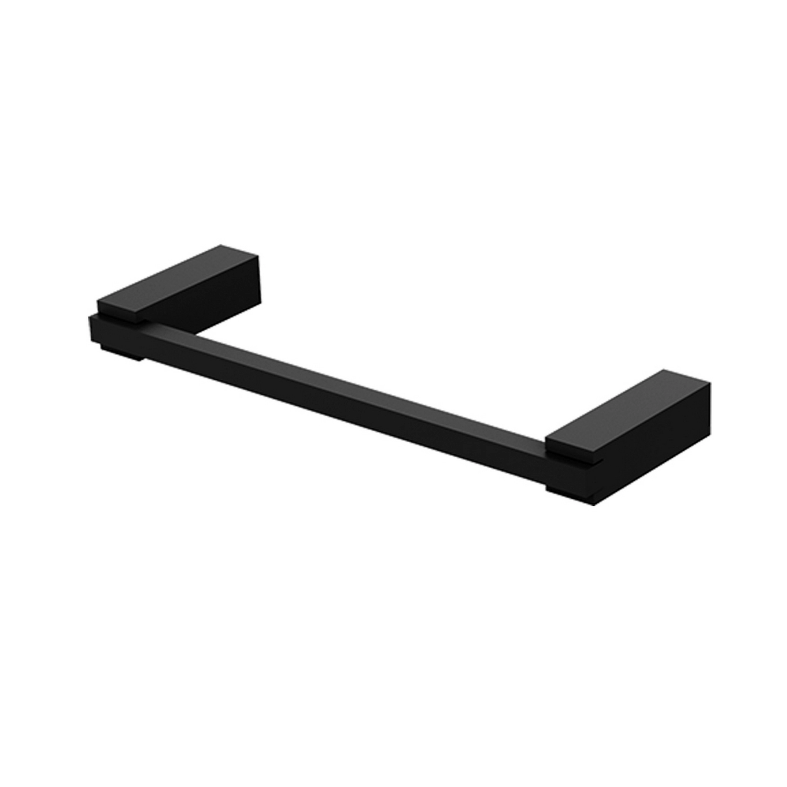 Porta Toalha Reto Pequeno 20 Cm Quartzo Preto Fosco Fani