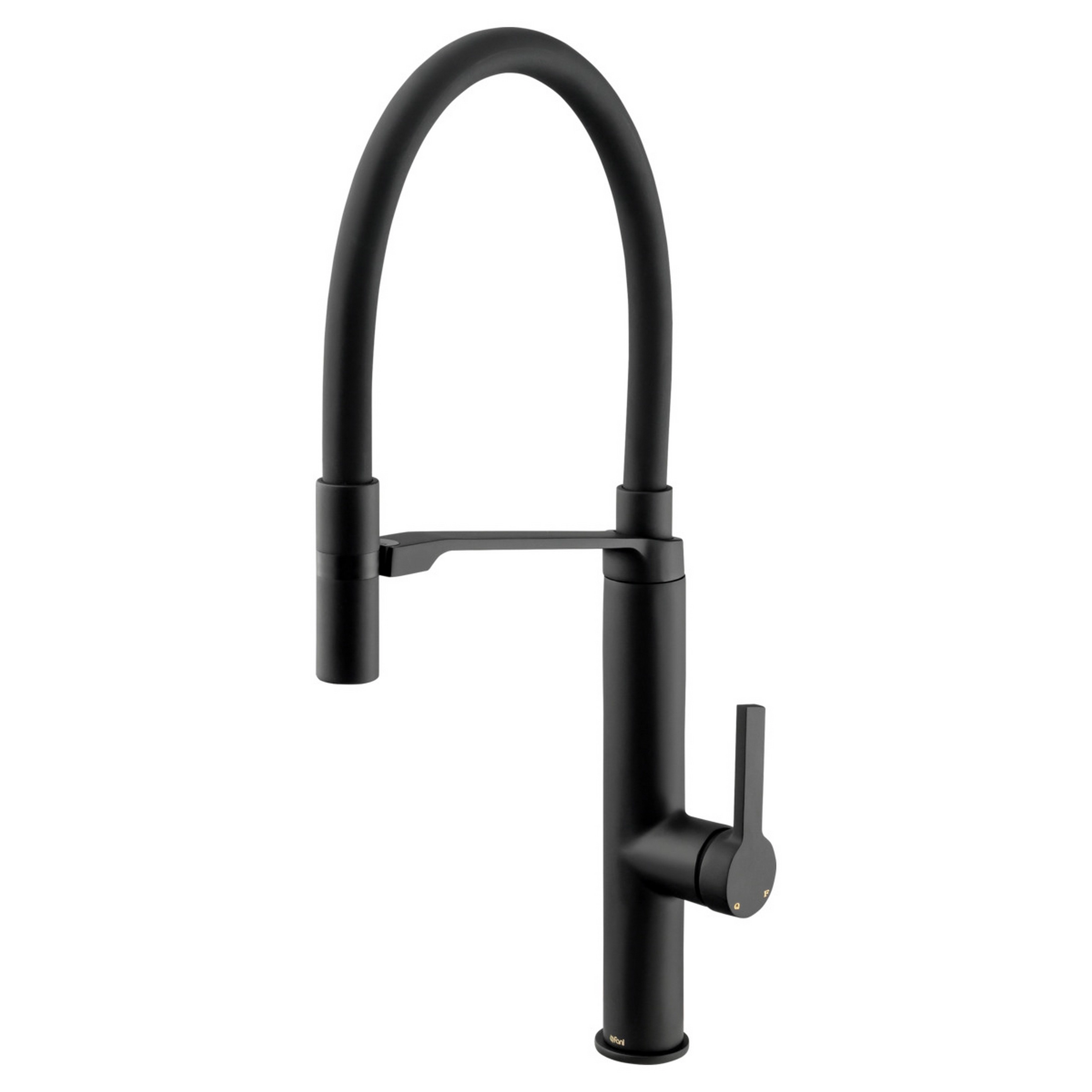 Misturador Monocomando De Mesa Para Cozinha Preto Fosco Bica Alta Móvel Fani Gourmet 6256 Bk606 Dn 1
