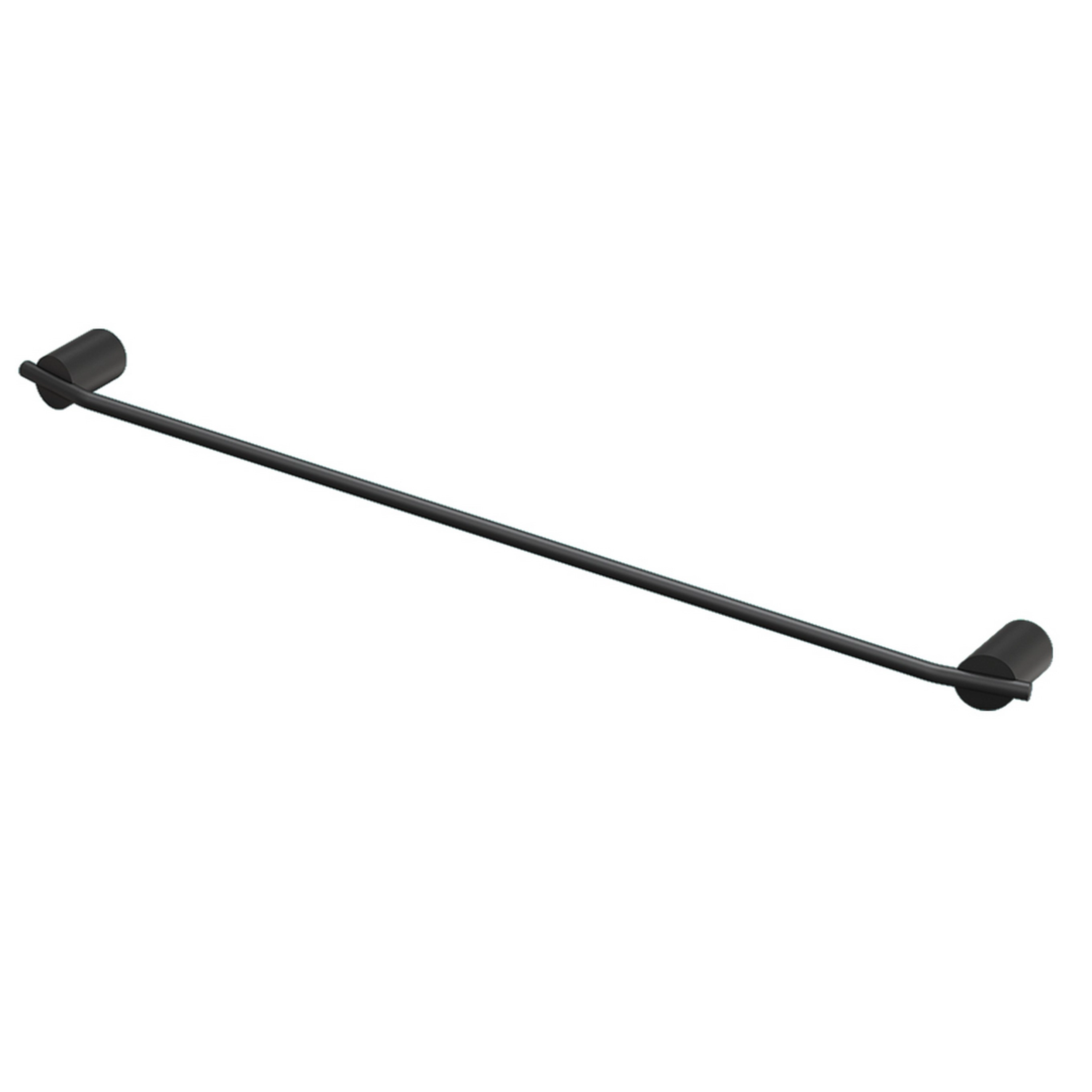 Porta Toalha Preto Fosco Reto Para Banheiro E Lavabo Fani Lunna 4400 Bk185