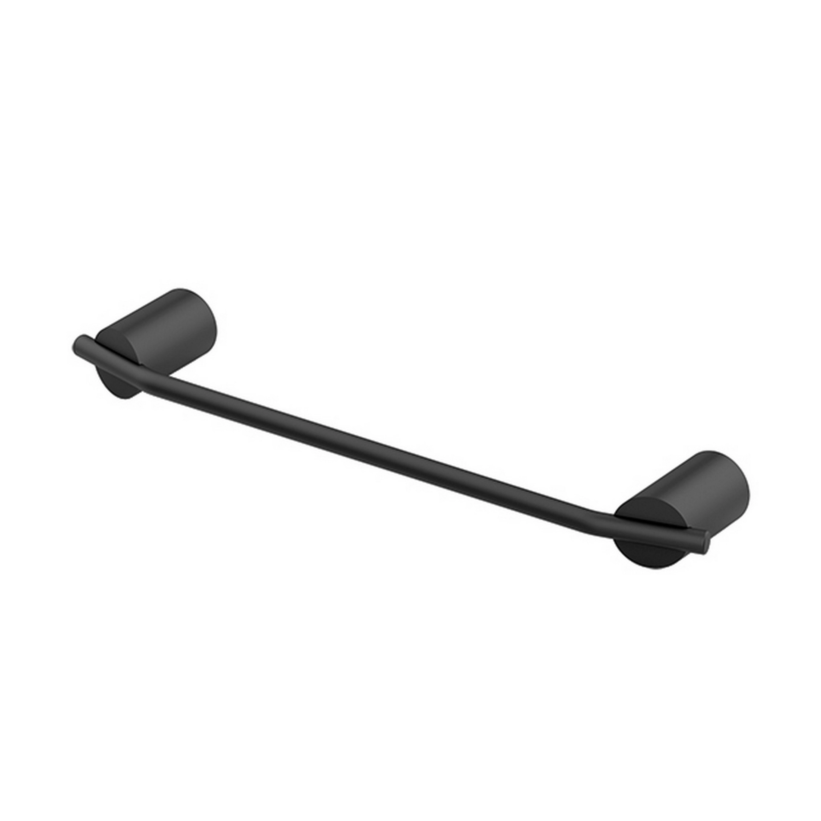 Porta Toalha Reto Curto 30 Cm Lunna Preto Fosco Fani