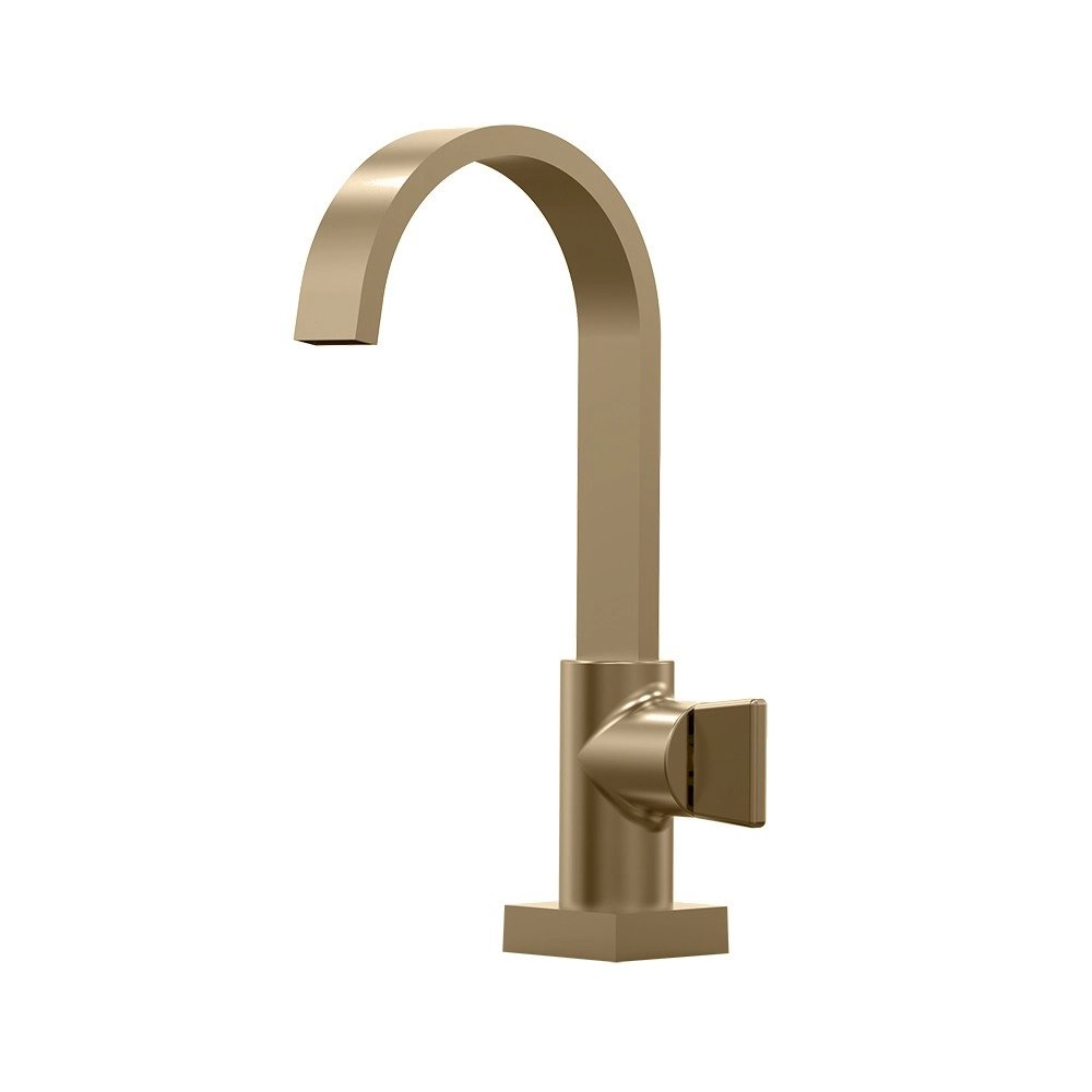Torneira De Mesa Champanhe Para Banheiro E Lavabo Fani Prima 1195 Ch210 Dn 15 1/2