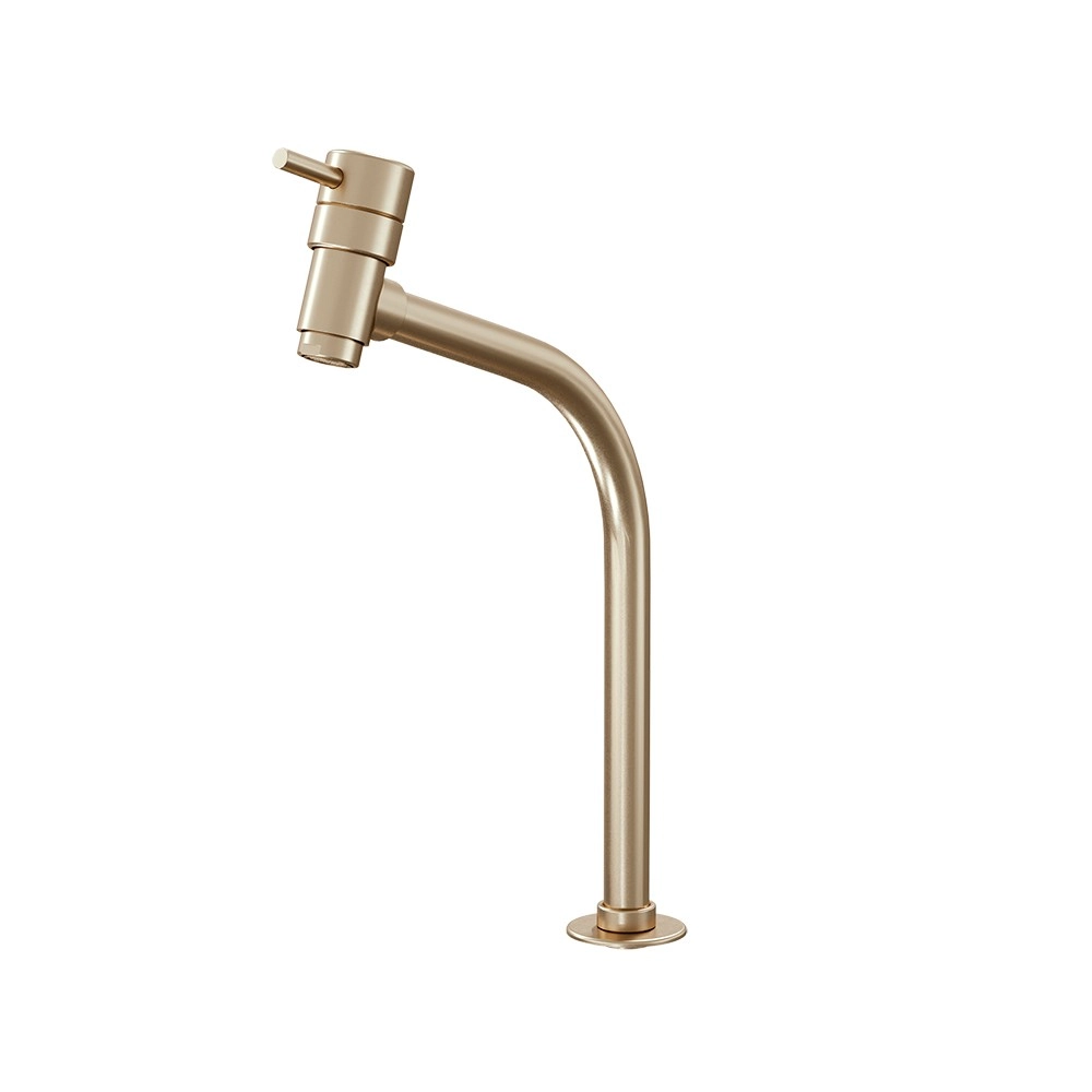 Torneira De Mesa Champanhe Para Banheiro E Lavabo Bica Alta Fani Eva 1208 Ch90 Dn 15 1/2
