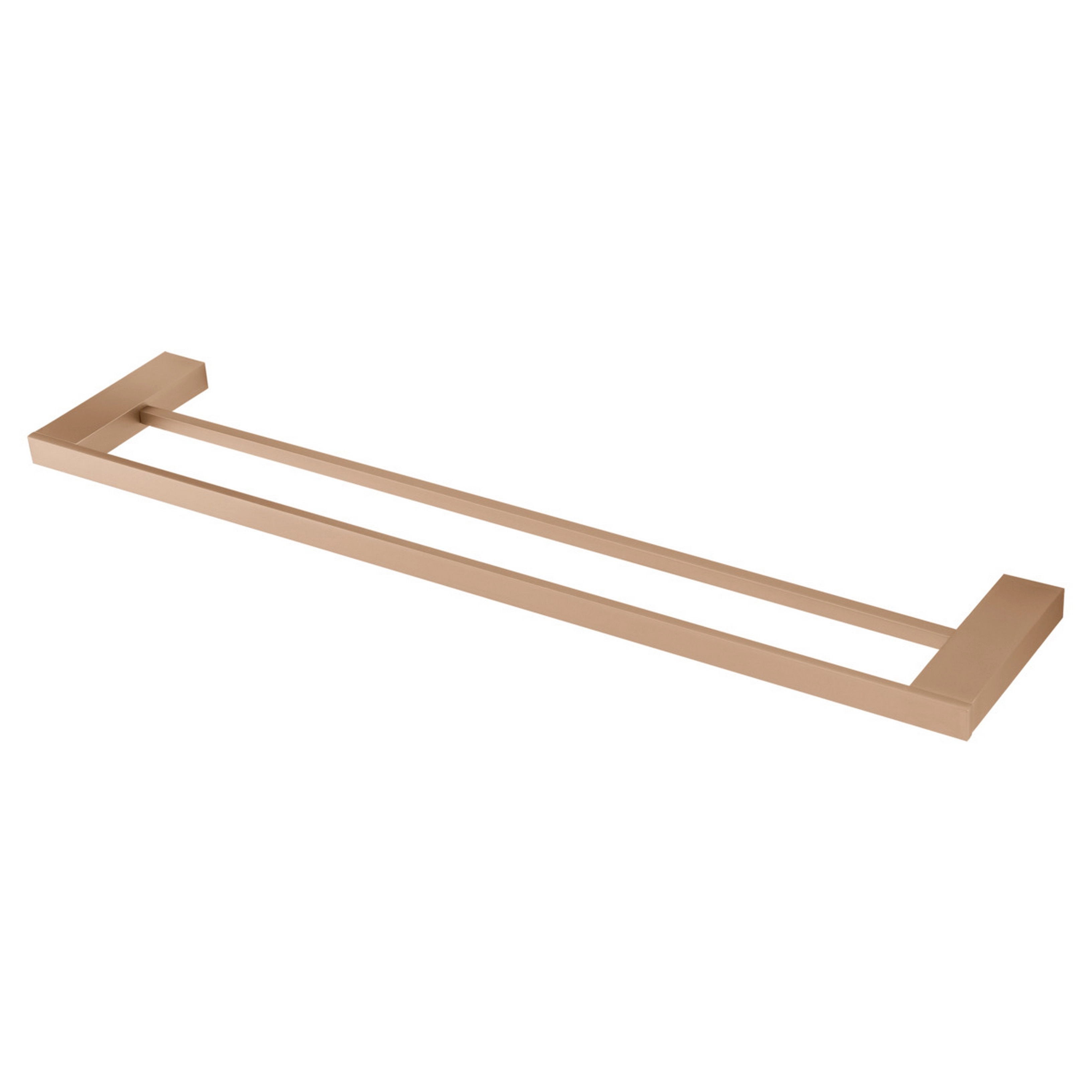 Porta Toalha Duplo Champanhe Reto Para Banheiro E Lavabo Fani Horus 4900 Ch450