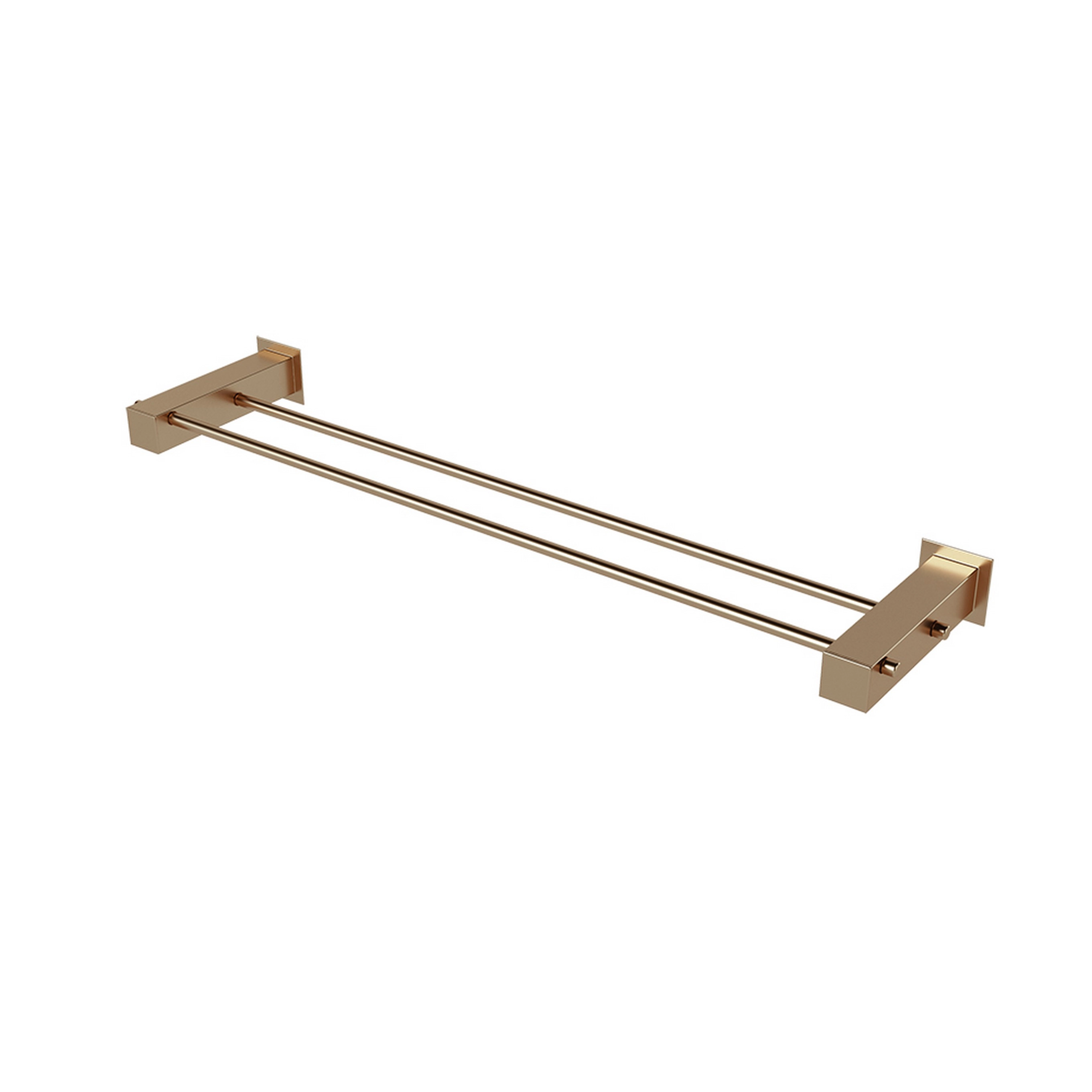 Porta Toalha Duplo Champanhe Reto Para Banheiro E Lavabo Fani Bella 4900 Ch220