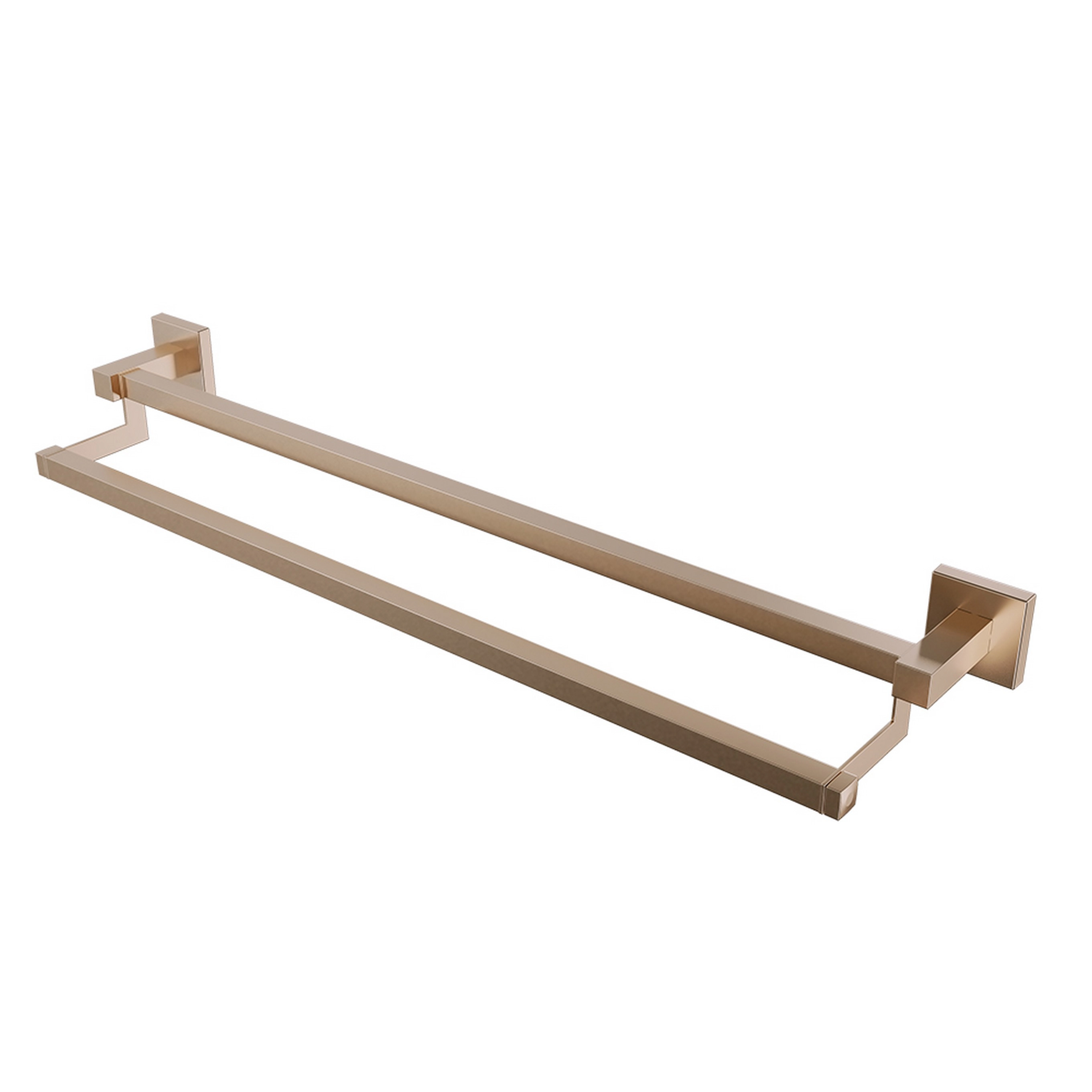 Porta Toalha Duplo Champanhe Reto Para Banheiro E Lavabo Fani Versata 4900 Ch120
