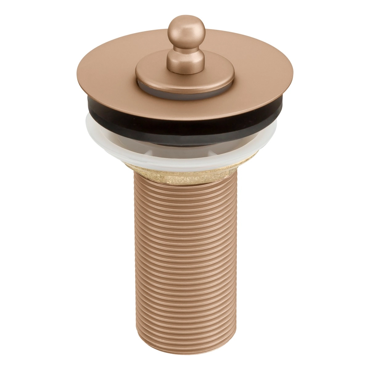 Válvula De Escoamento Sem Ladrão Redonda Champanhe Para Banheiro E Lavabo Fani 1605 Ch Dn 25 1”