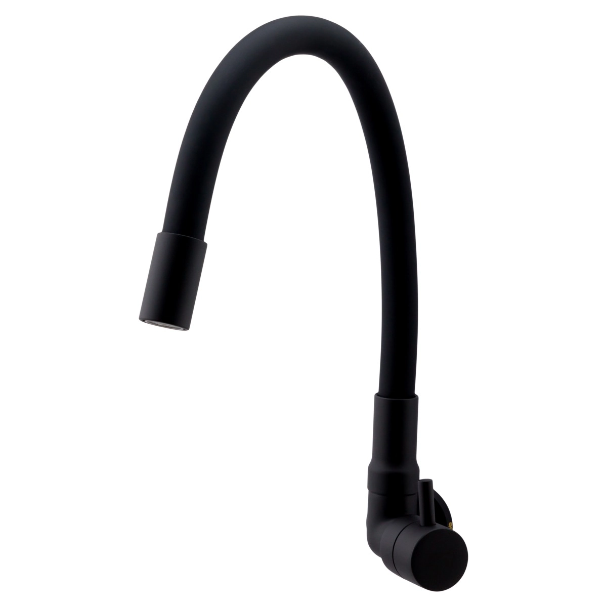 Torneira De Parede Preta Fosca Para Cozinha Bica Flexível Multidirecional Fani Flex 1168 Bk99 Dn 15