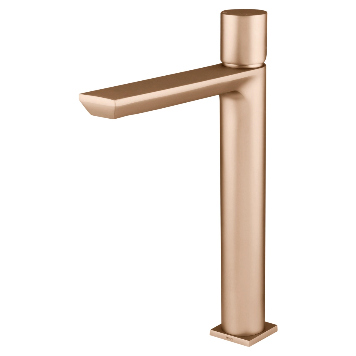 Misturador Monocomando De Mesa Para Banheiro E Lavabo Champanhe Bica Alta Fani Elegance 6877 Ch650 D