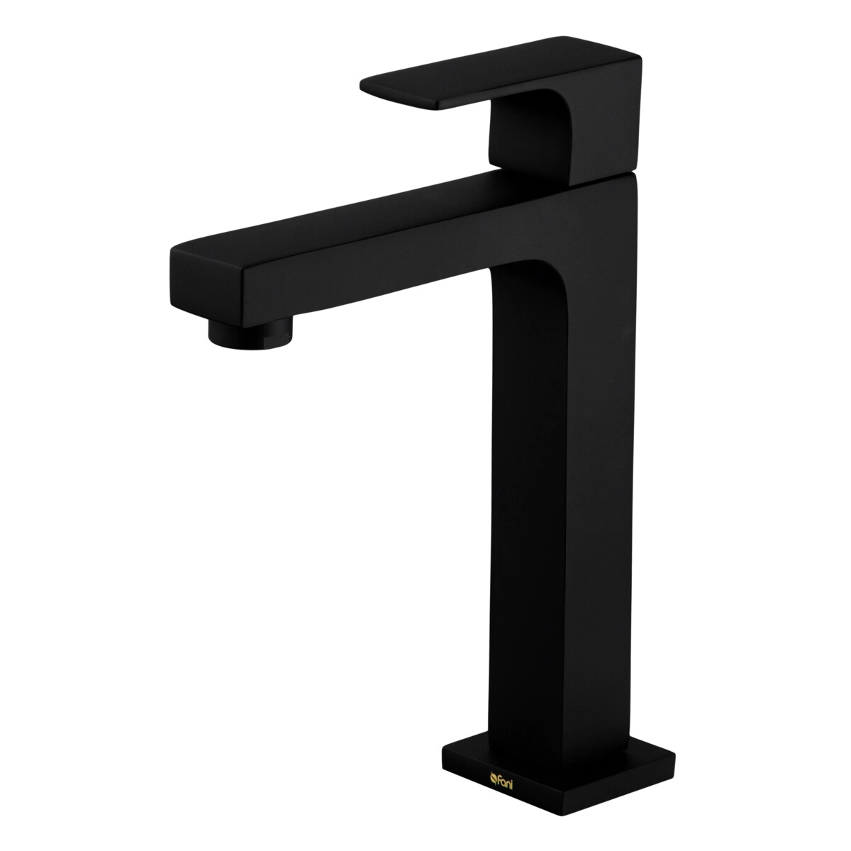 Torneira De Mesa Preta Fosca Para Banheiro E Lavabo Bica Média Fani Retta 1312 Bk330 Dn 15 1/2