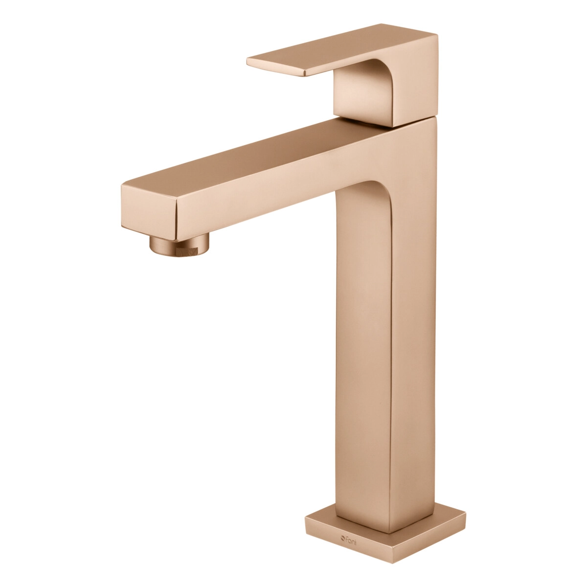 Torneira De Mesa Champanhe Para Banheiro E Lavabo Bica Média Fani Retta 1312 Ch330 Dn 15 1/2