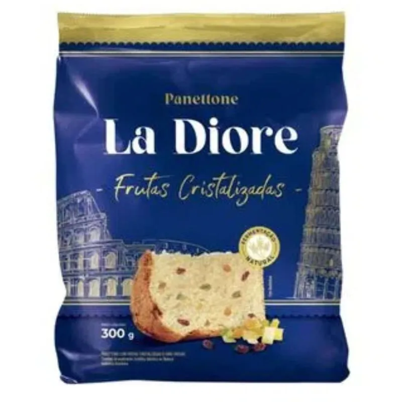 Panettone Frutas Flowp La Diore 300g 401000749 Doceira