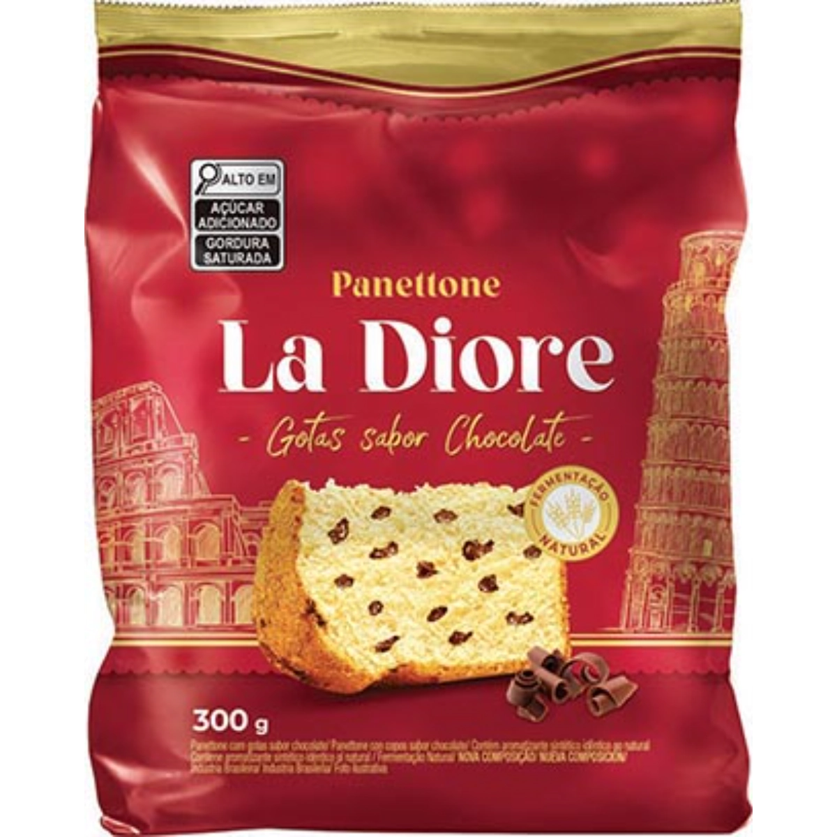 Panettone Chocolate Flowp La Diore 300g 401000750 Doceira