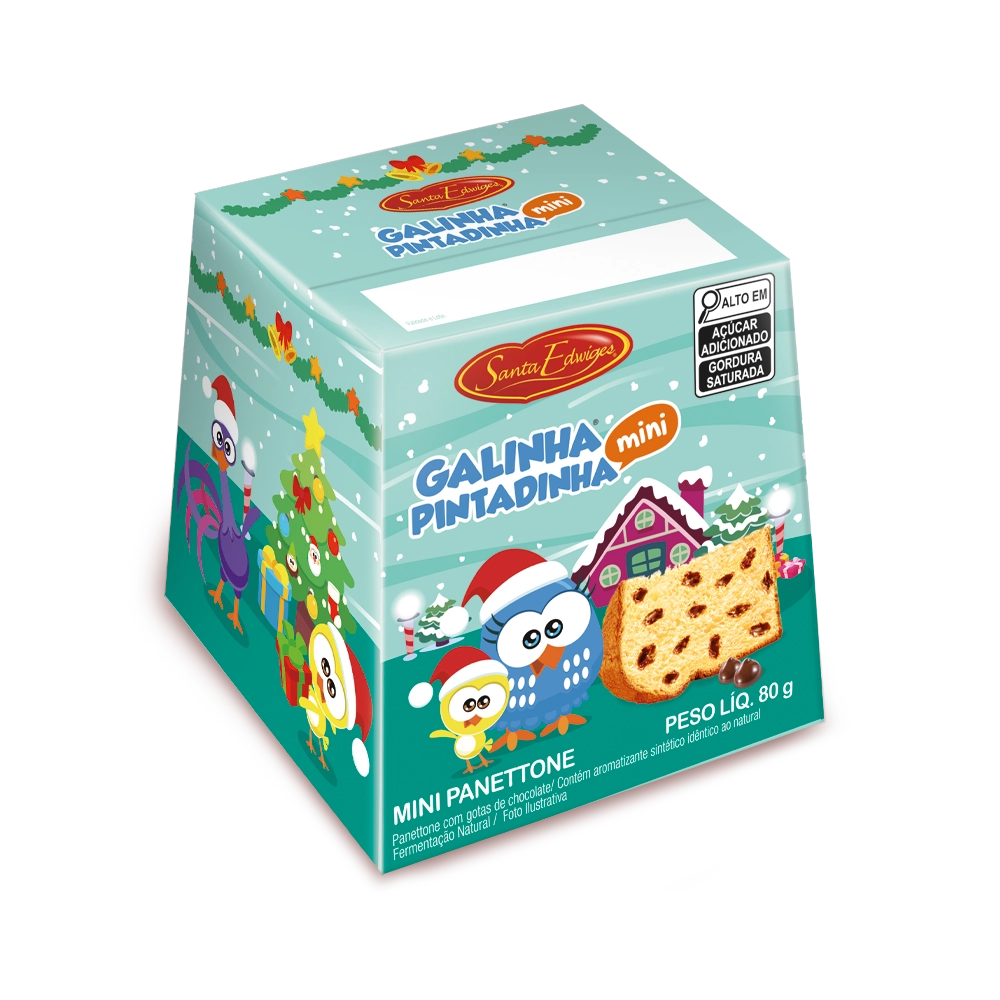 Mini Panettone Santa Edwiges Galinha Pintadinha Choc 80g