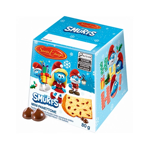 Panettone Sta Edwiges Smurfs Choc 80g