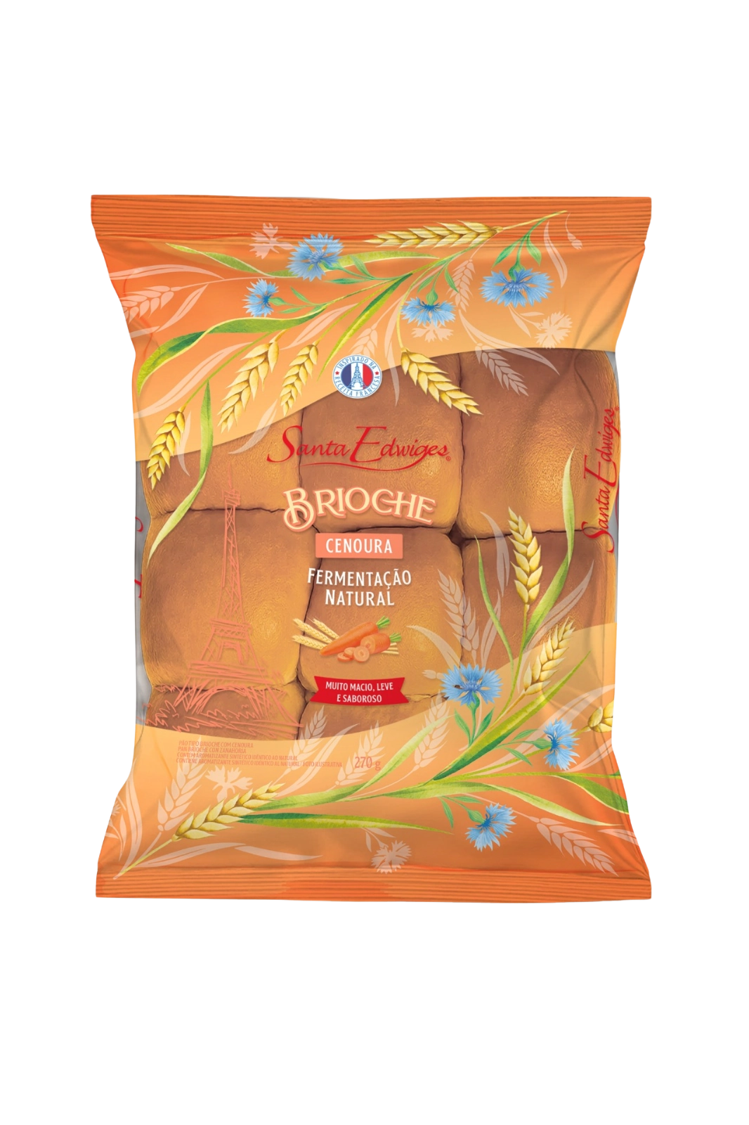 Pão Mini Brioche Santa Edwiges Cenoura 270g