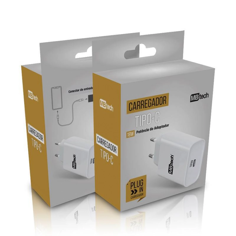 Carregador Usb C 3.0a 20w Turbo Gb52132 Milenio