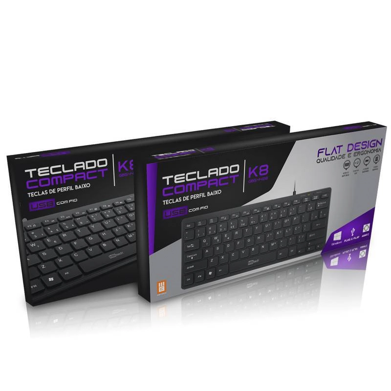 Mini Teclado Computador Fio Usb Gb54428 Milenio