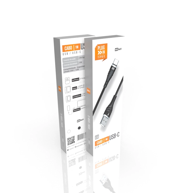 Cabo Usb Saida Tipo C 1 Metro Gb51248 Milenio