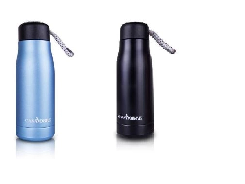 Garrafa Termica Azul/preto 400ml Ref.cn 0003